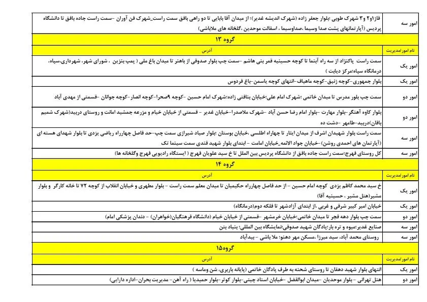 برنامه قطعی برق یزد و جدول خاموشی برق یزد (3)