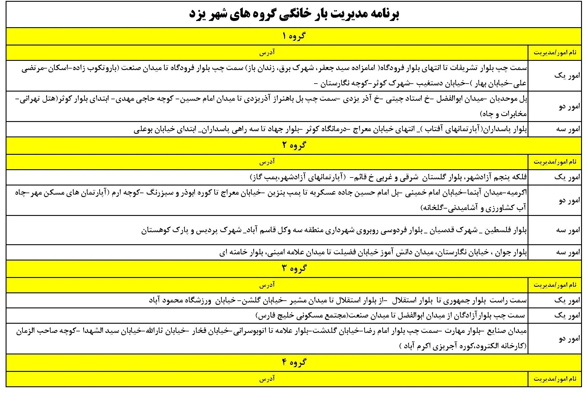 برنامه قطعی برق یزد شنبه 4 اسفند 1403 و جدول خاموشی برق یزد (1)