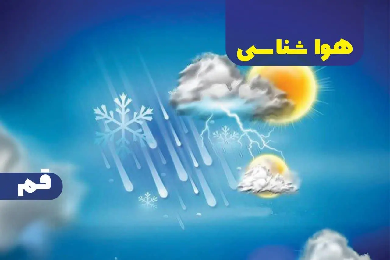 هواشناسی قم ۲۴ پیش‌ بینی هواشناسی قم فردا شنبه ۱۵ دی ۱۴۰۳ | خبر فوری هواشناسی قم + وضعیت آب و هوای قمآینده | پیش بینی وضعیت آب و هوا قم فردا
