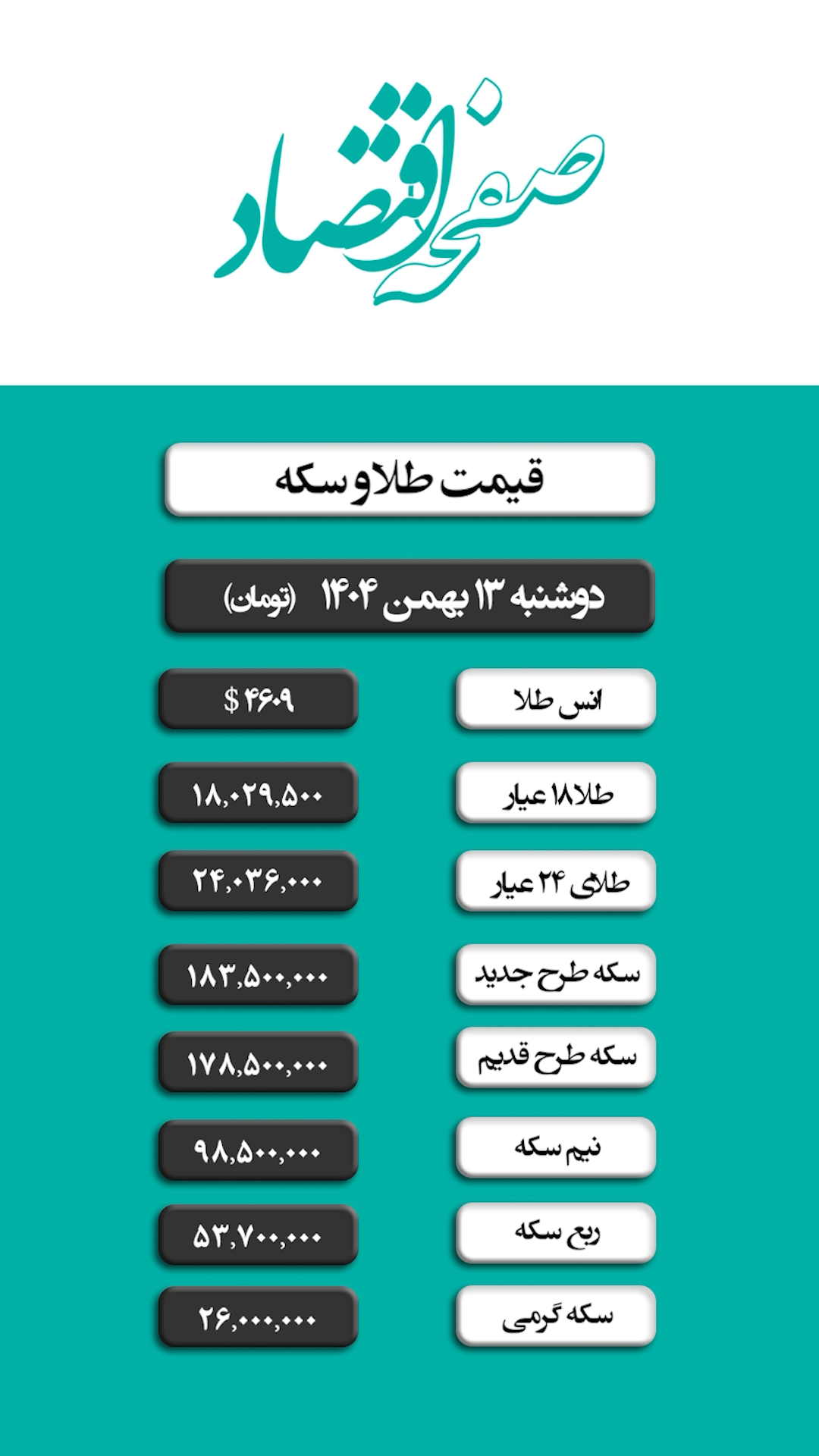 قیمت طلا 13 بهمن