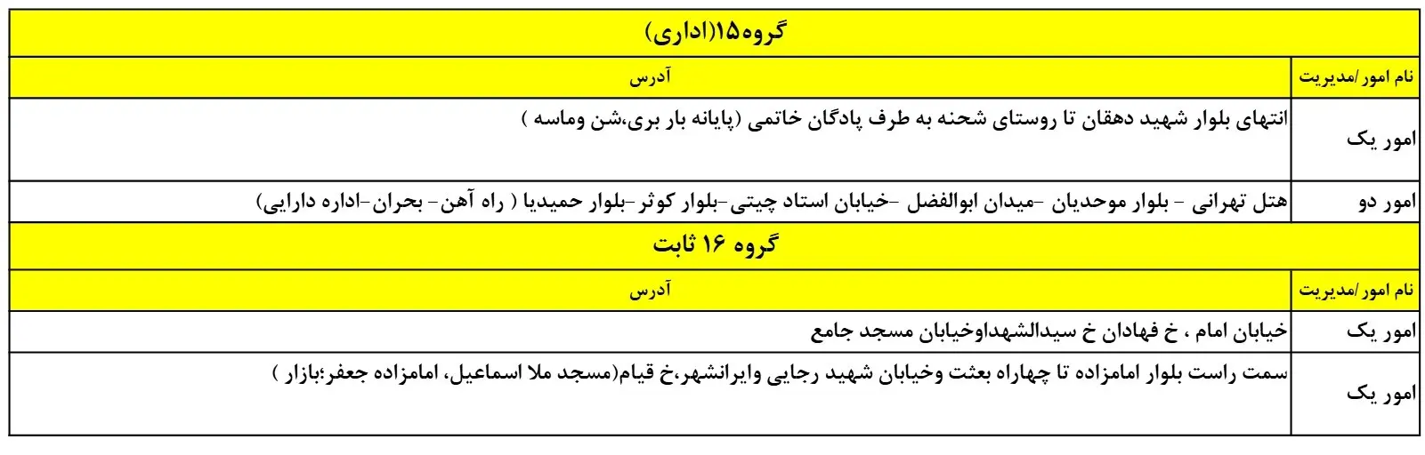 جدول قطعی برق یزد13اسفند1403 (7)