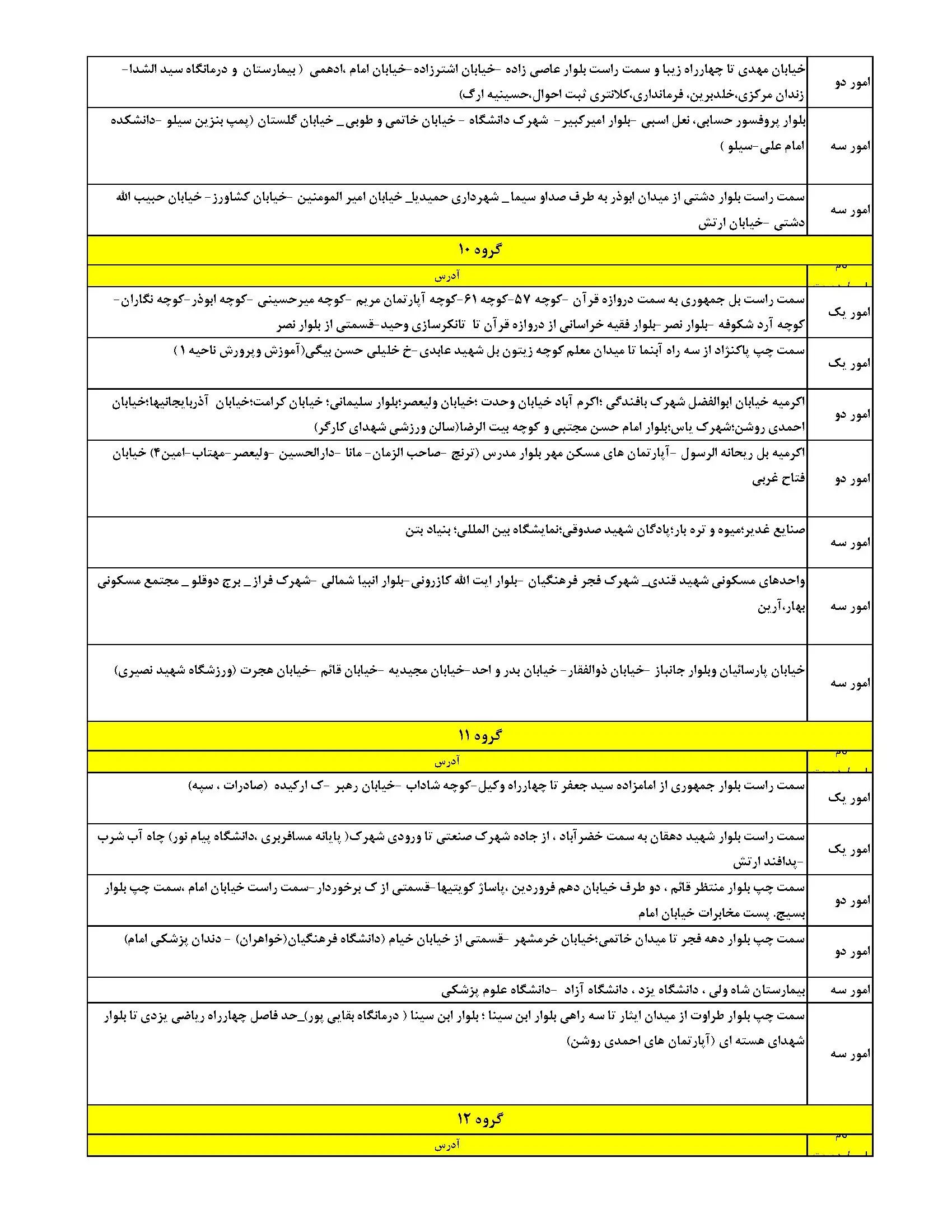 برنامه قطعی برق یزد یکشنبه ۲۸ اردیبهشت ۱۴۰۴