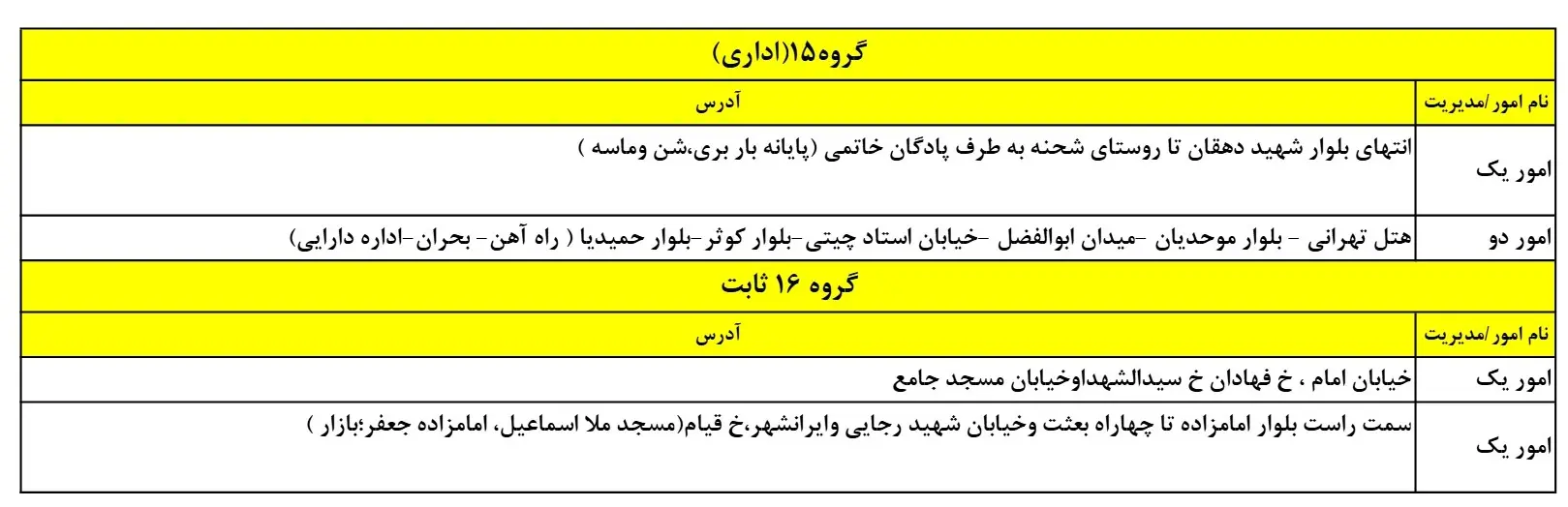 جدول خاموشی برق یزد و زمان قطعی برق یزد11اسفند1403 (7)