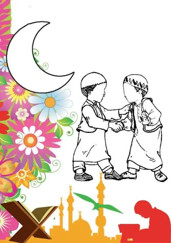 نقاشی ماه رمضان و سفره افطار برای کودکان برای ایده