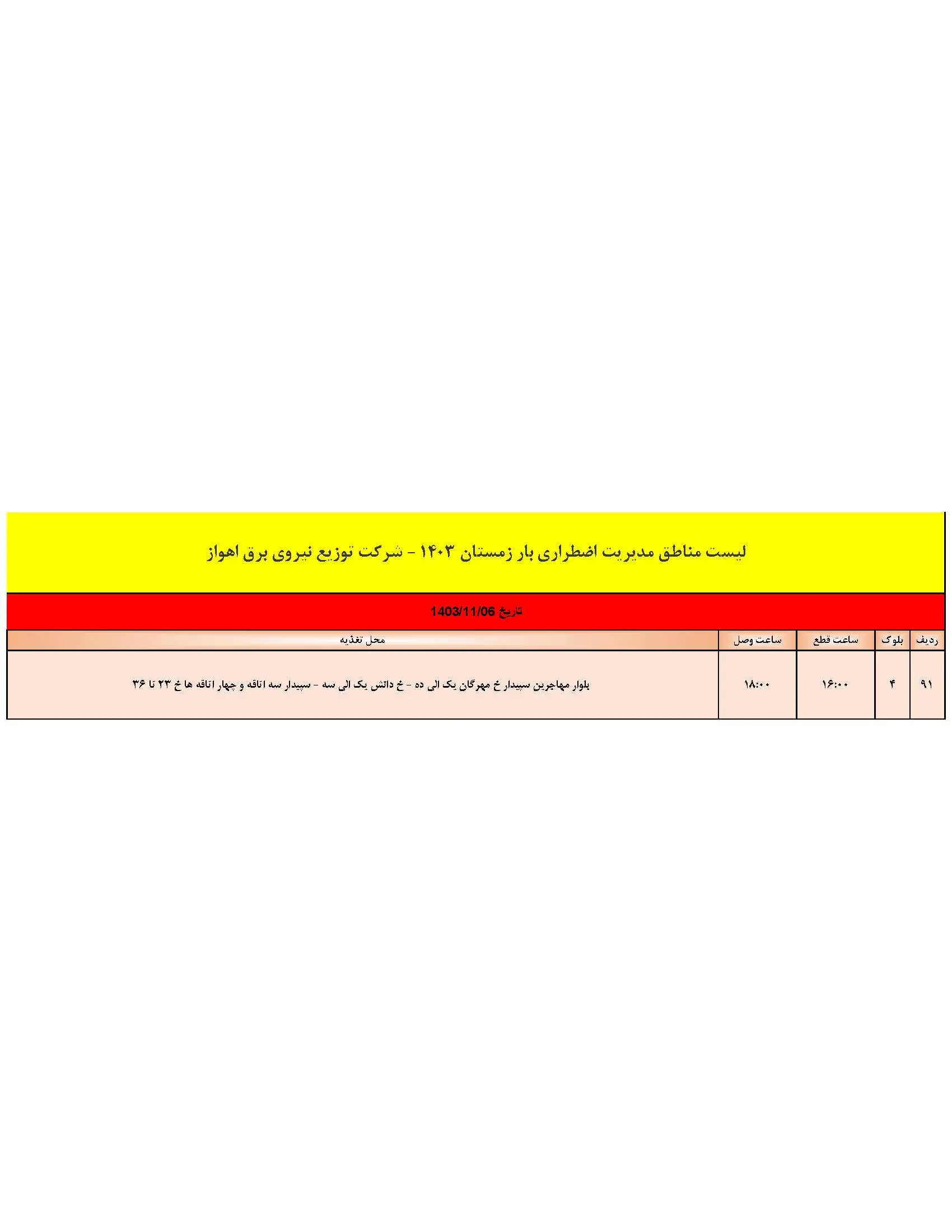 برنامه قطعی برق و جدول خاموشی برق اهواز و خوزستان (7)