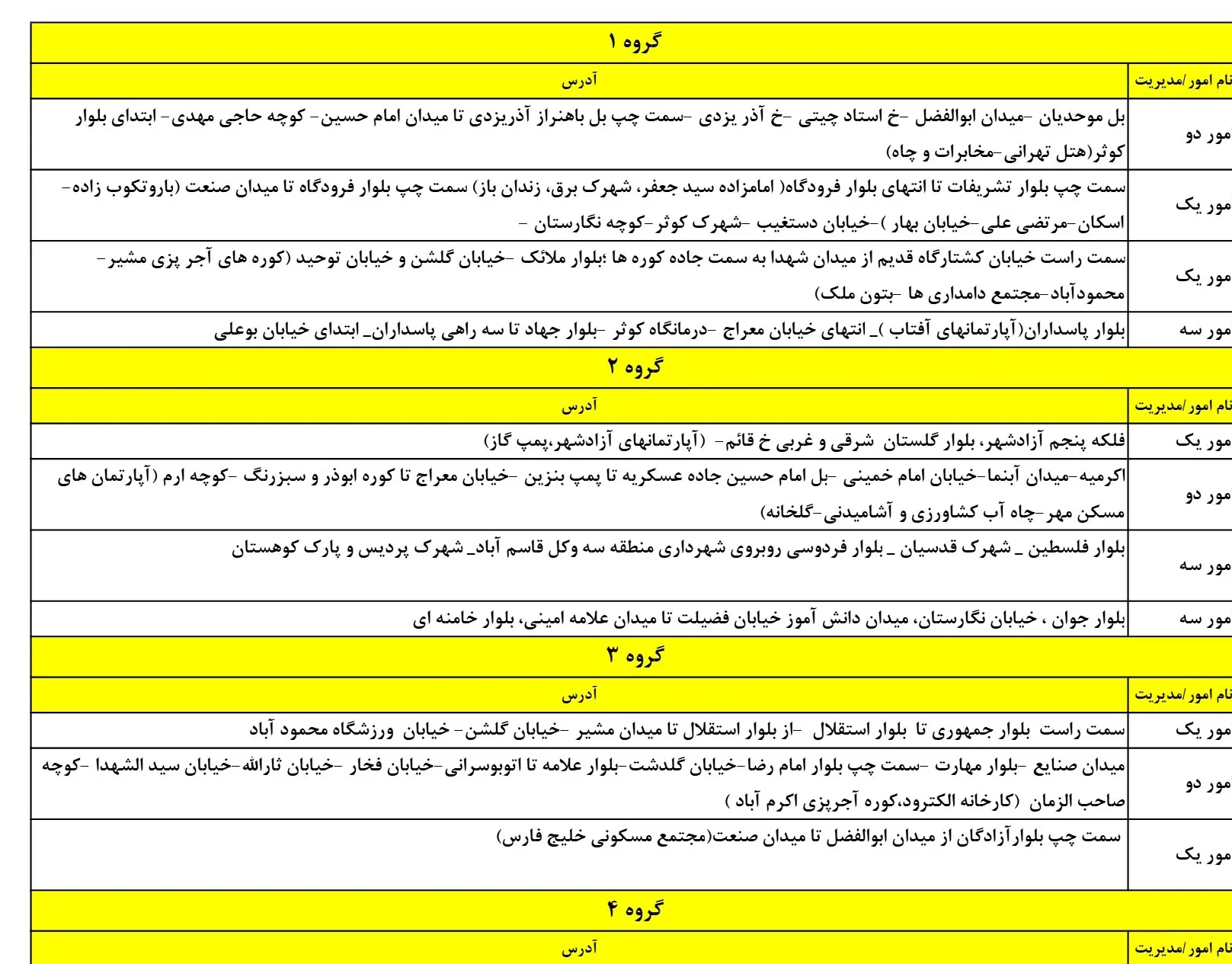 جدول خاموشی برق یزد و زمان قطعی برق یزد11اسفند1403 (1)