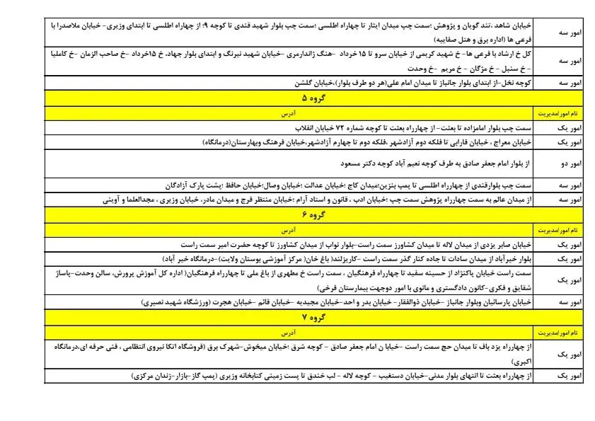 برنامه قطعی برق یزد و جدول خاموشی برق یزد (2)