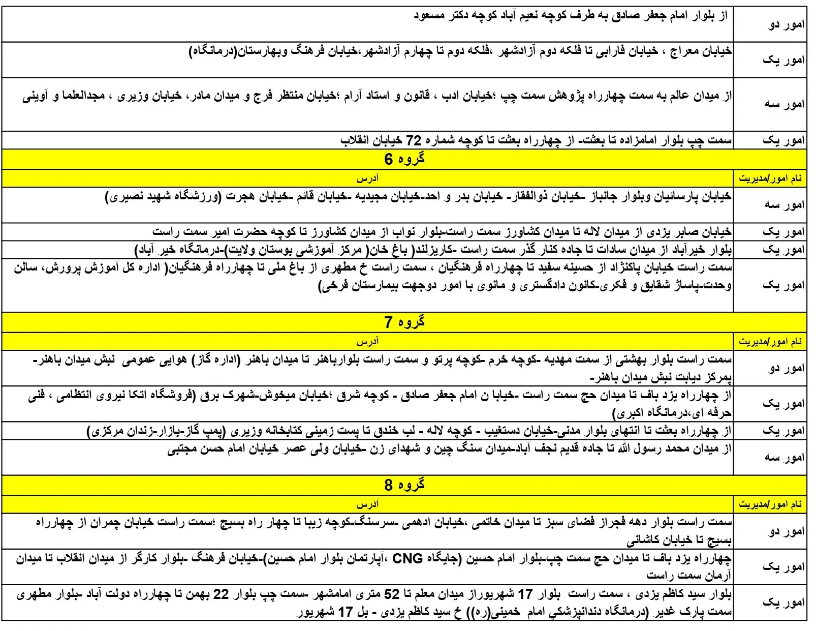 جدول خاموشی برق یزد9اسفند1403 (2)