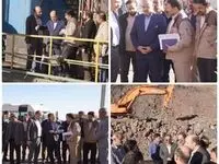 حضور رئیس امور آمایش سرزمین و توسعه منطقه‌ای سازمان برنامه و بودجه کشور و رئیس سازمان مدیریت و برنامه ریزی استان در مجتمع سنگ آهن سنگان