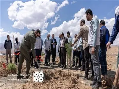 آغاز عملیات توسعه فضای سبز کارخانه فولاد سفیددشت با کاشت 2500 اصله درخت