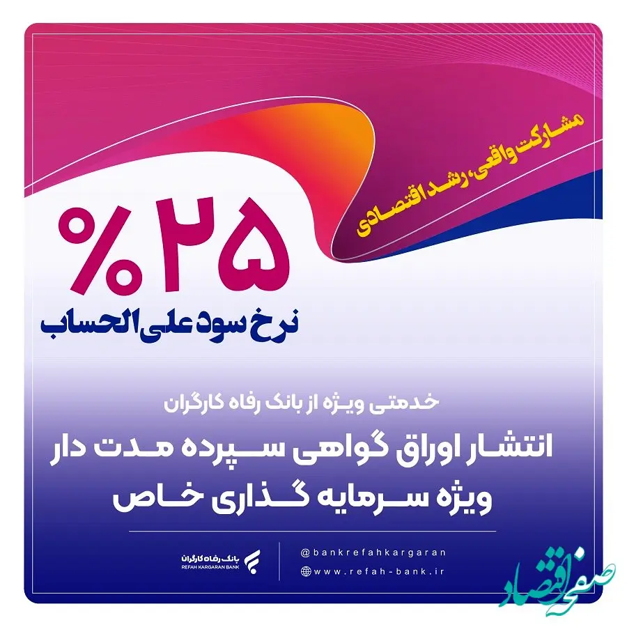 تامین مالی 34.000 میلیارد ریالی واحدهای تولیدی توسط بانک رفاه کارگران در دولت چهاردهم