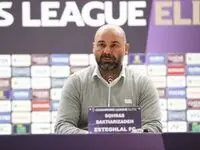 نشست خبری سهراب بختیاری زاده پس از دیدار برابر الریان