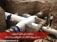 مشارکت ذوب‌آهن اصفهان در ابر پروژه انتقال آب خلیج‌فارس به استان