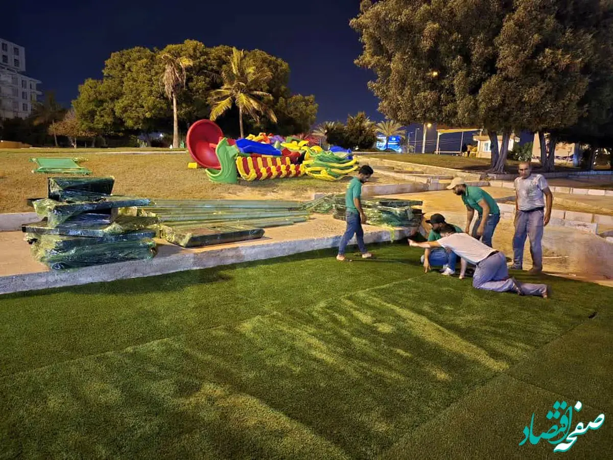 10 مجموعه بازی کودکان در سطح جریره قشم نوسازی شد