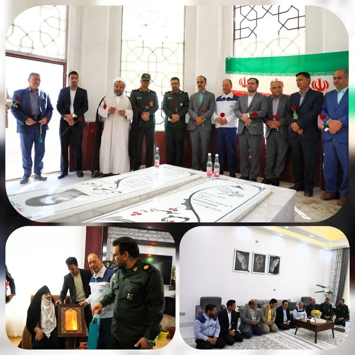 دیدار با خانواده های شهدای کارگری در فولاد سنگان

