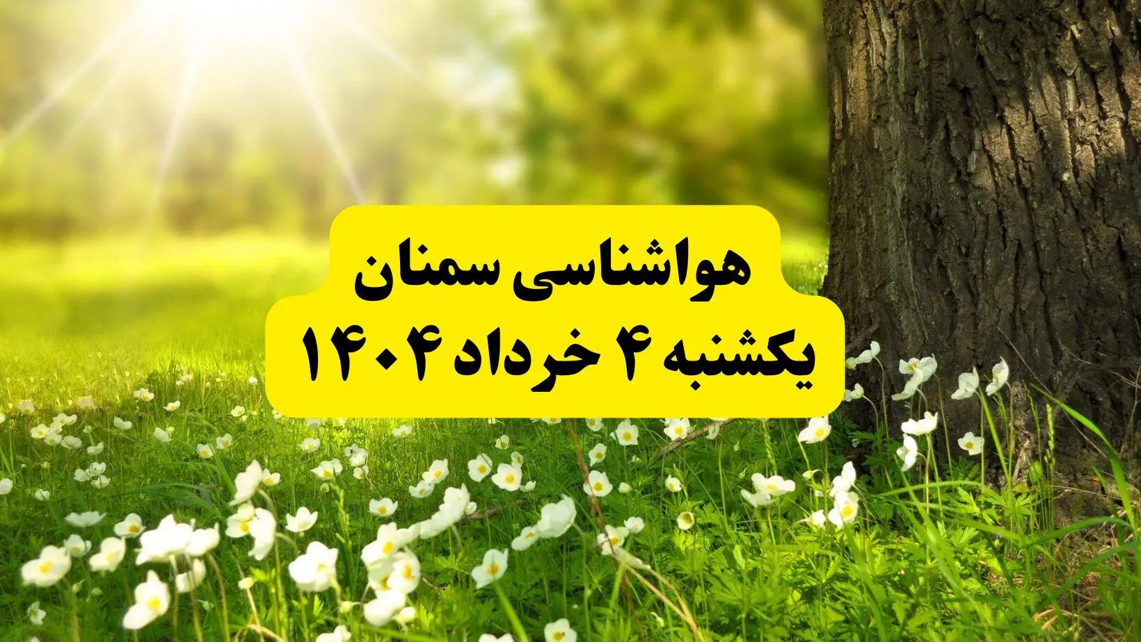 هواشناسی سمنان فردا یکشنبه ۴ خرداد ۱۴۰۴ | وضعیت آب و هوای سمنان یکشنبه چهارم خرداد ۱۴۰۴ | آخرین خبر هواشناسی استان سمنان