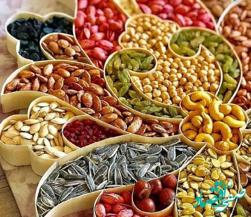 تزئین آجیل شب یلدا شیک، ساده ، کم هزینه خانگی برای عروس، مدرسه 