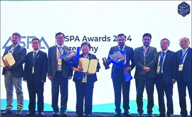 شرکت سرمایهپذیر درصا؛ برنده جایزه انجمن پارکهای علمی آسیا ۲۰۲۴ (ASPA AWARD 2024)