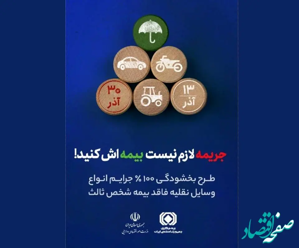 طرح بخشودگی ۱۰۰ درصد جرایم موتور سیکلت و وسایل نقلیه کشاورزی فاقد بیمه شخص ثالث با همت صندوق تامین خسارت‌های بدنی
