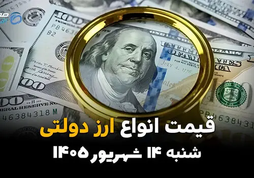 اینفوگرافی | قیمت ارز دولتی امروز شنبه ۱۴ شهریور ۱۴۰۵ | نرخ دلار و یورو دولتی + جدول