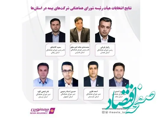 حضور رؤسای شعب بیمه نوین در هیأت رئیسه شورای هماهنگی استان‌ها