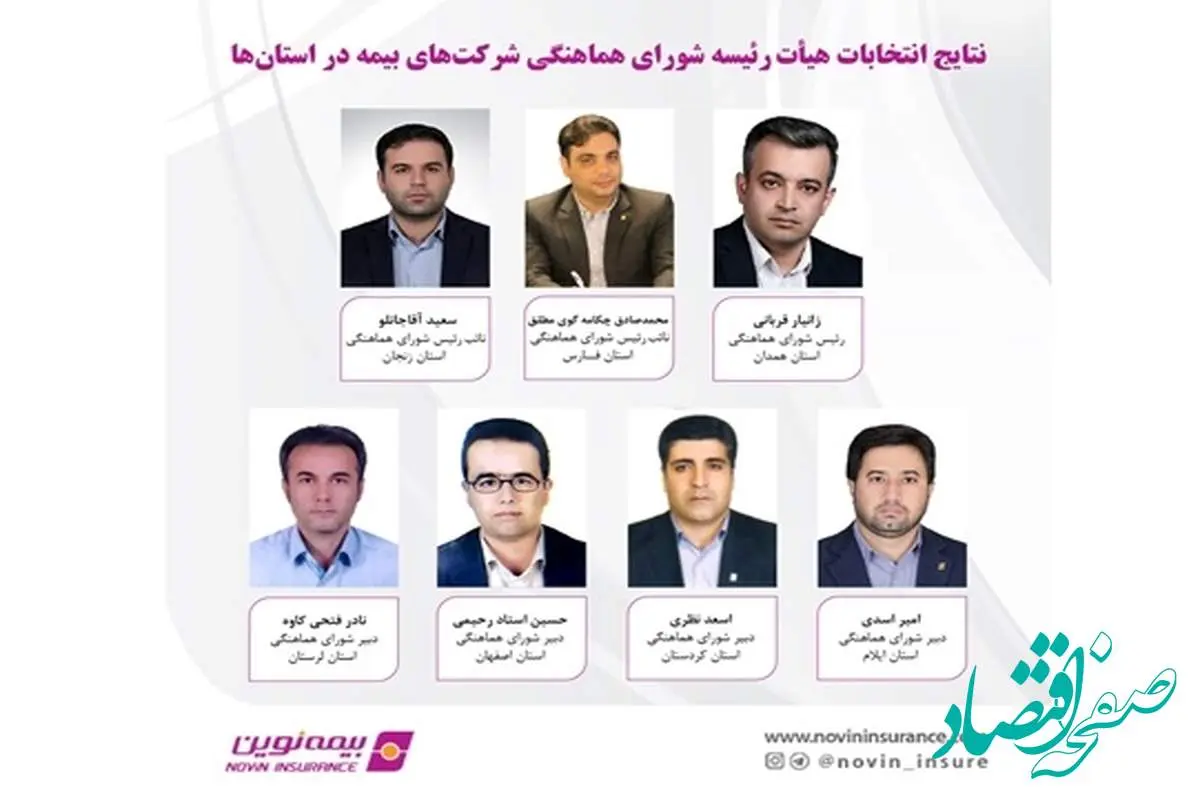 حضور رؤسای شعب بیمه نوین در هیأت رئیسه شورای هماهنگی استان‌ها