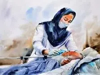 نقاشی در مورد روز پرستار کودکانه همراه با شعر
