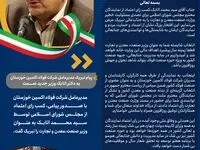 پیام تبریک مدیرعامل شرکت فولاد اکسین خوزستان به دکتر اتابک وزیر جدید صمت