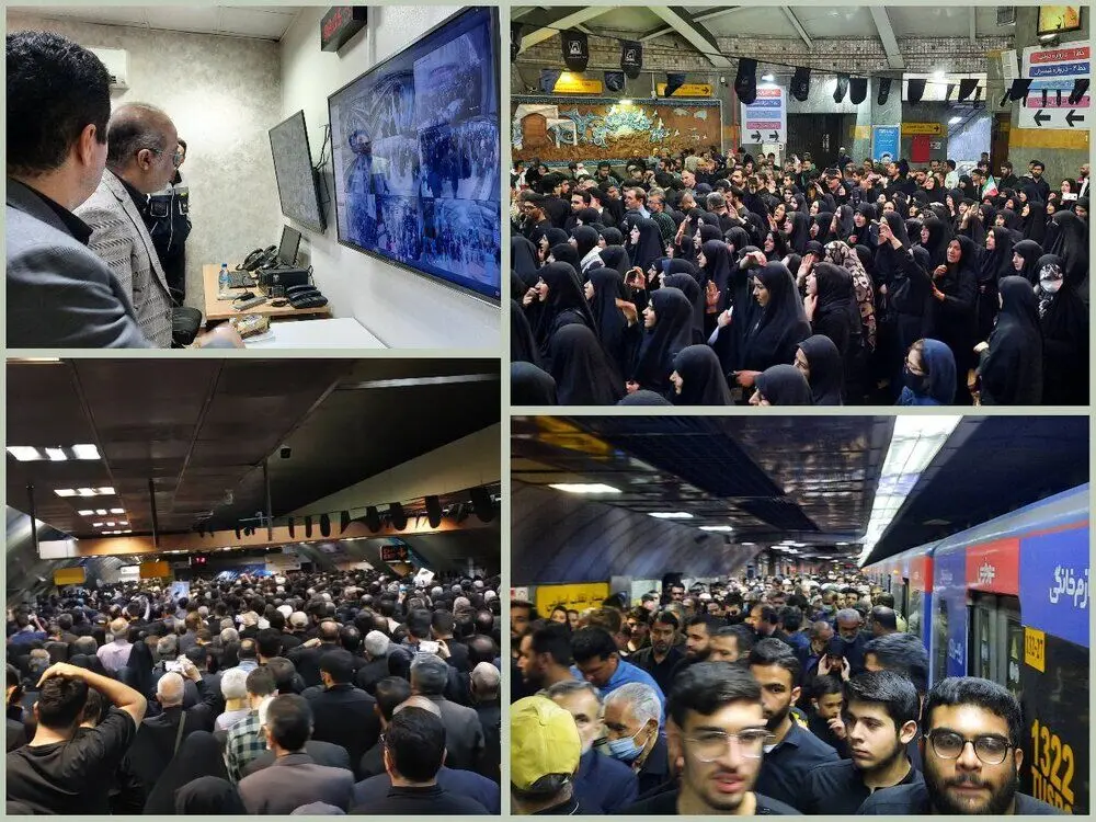 جابه‌جایی بیش از یک میلیون و ۵۰۰ هزار نفر با مترو در مراسم تشییع پیکر شهدای خدمت