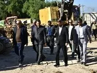 بازدید مدیرعامل سازمان منطقه آزاد اروند از روند عملیات احداث پل شهدای خدمت
