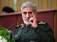 پیام آتشین سردار قاآنی خطاب به نتانیاهو
