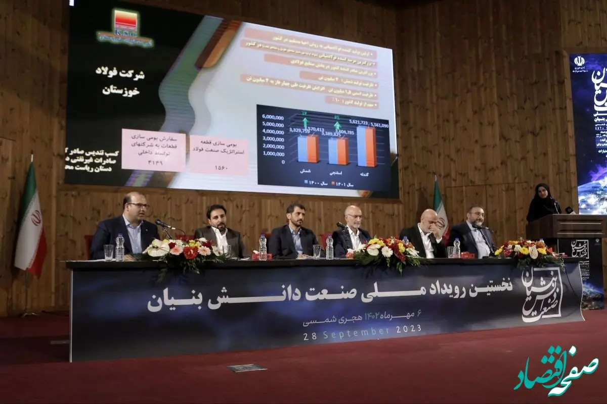 نخستین رویداد ملی صنعت دانش بنیان با حضور شرکت فولاد خوزستان برگزار شد