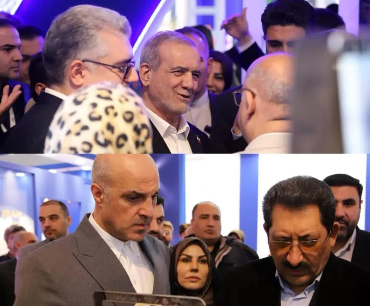 بازدید رییس جمهور و وزیر صمت از غرفه منطقه آزاد اروند