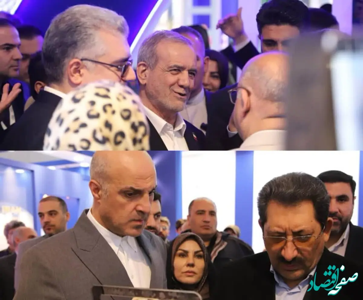 بازدید رییس جمهور و وزیر صمت از غرفه منطقه آزاد اروند