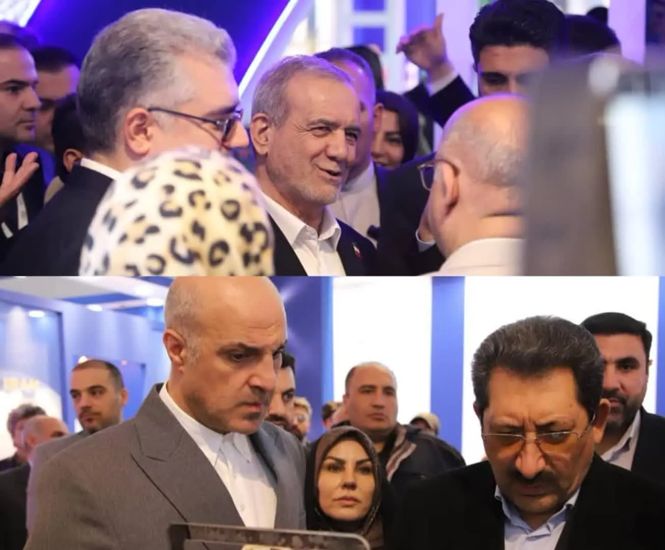 بازدید رییس جمهور و وزیر صمت از غرفه منطقه آزاد اروند