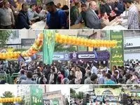 استقبال بی نظیر مردم از ایستگاه پذیرایی و فرهنگی بانک سپه در روز عید غدیر خم