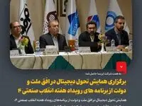برگزاری همایش تحول دیجیتال در افق ملت و دولت از برنامه های رویداد هفته انقلاب صنعتی 4