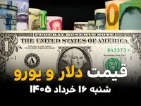 قیمت دلار، یورو و ارز آزاد امروز شنبه ۱۶ خرداد ۱۴۰۵ | آخرین نرخ بازار
