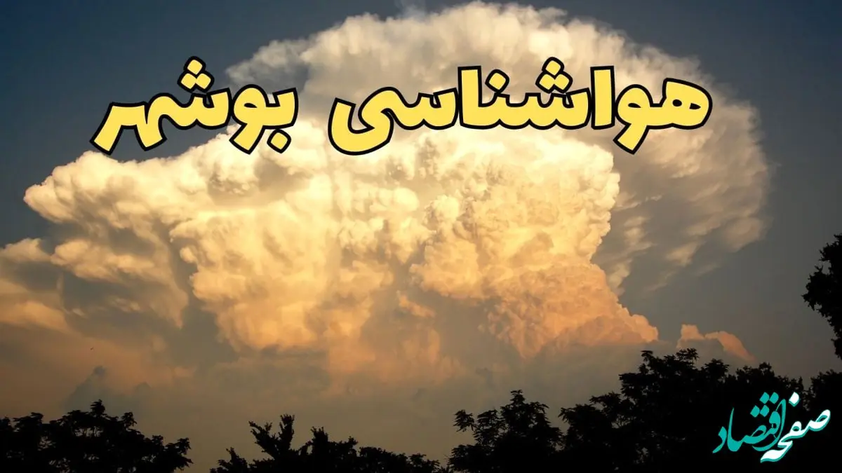پیش بینی وضعیت آب و هوا بوشهر فردا پنجشنبه ۴ اردیبهشت ماه ۱۴۰۴ | پیش بینی هواشناسی بوشهر ۲۴ ساعت آینده