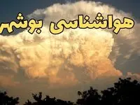 پیش بینی وضعیت آب و هوا بوشهر فردا پنجشنبه ۴ اردیبهشت ماه ۱۴۰۴ | پیش بینی هواشناسی بوشهر ۲۴ ساعت آینده