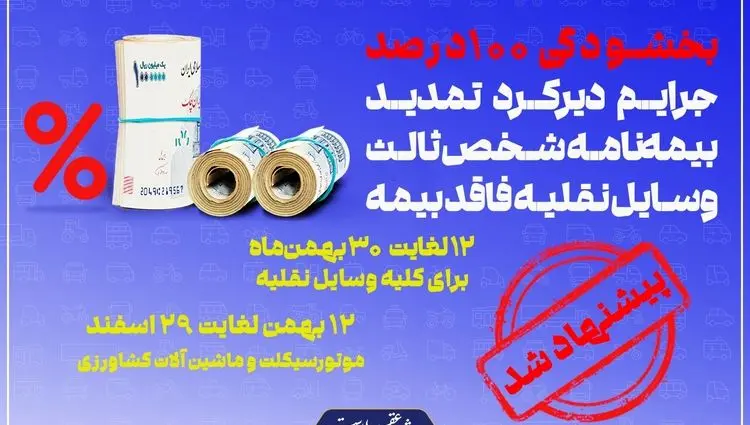 پیشنهاد صندوق تامین برای بخشودگی جرایم بیمه شخص ثالث