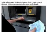 نگرانی از جنگ و حملات سایبری؛ اروپایی‌ها ۱.۶ تریلیون یورو پول نقد در خانه نگه می‌دارند
