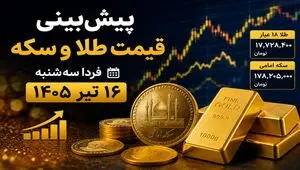پیش‌بینی قیمت طلا و سکه فردا سه‌شنبه ۱۶ تیر ۱۴۰۵ | بازار در انتظار سیگنال‌های جهانی و نرخ دلار