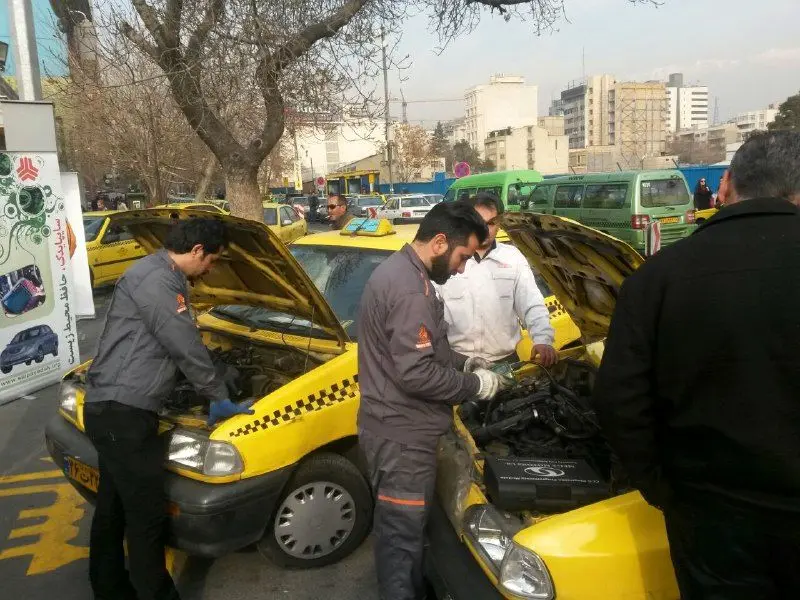 عیب‌یابی و تنظیم موتور رایگان تاکسی‌های تهران به مناسبت روز هوای پاک