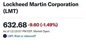 سقوط فوری سهام سازنده F35 بعد از ضربه ایران