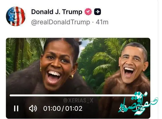 ترامپ از عذرخواهی بابت انتشار ویدئوی نژادپرستانه علیه اوباما خودداری کرد