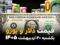 قیمت دلار آمریکا امروز یکشنبه ۲۰ اردیبهشت ماه ۱۴۰۵ و قیمت انواع ارز + جدول