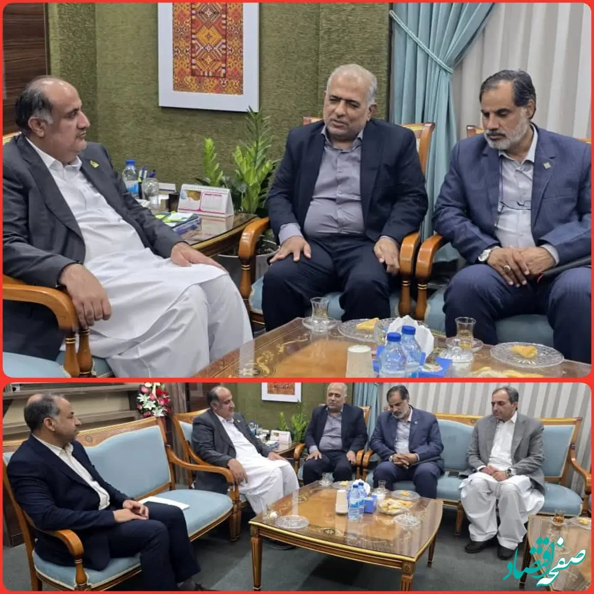 دکتر شهریار شهرکی، ،مدیرکل بیمه سلامت استان سیستان و بلوچستان درنشست مشترک با دکتر محمد سعید اربابی،  رئیس هیات مدیره و مدیرعامل سازمان منطقه آزاد چابهار با هدف تعامل و همکاری های سازنده در مسیر رضایت بیمه شدگان دیدار و بحث و تبادل نظر کردند