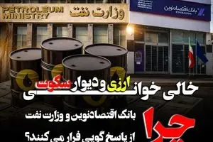خالی‌خوانی ارزی و دیوار سکوت؛ چرا بانک اقتصاد نوین و وزارت نفت از پاسخگویی فرار می کنند؟ 
