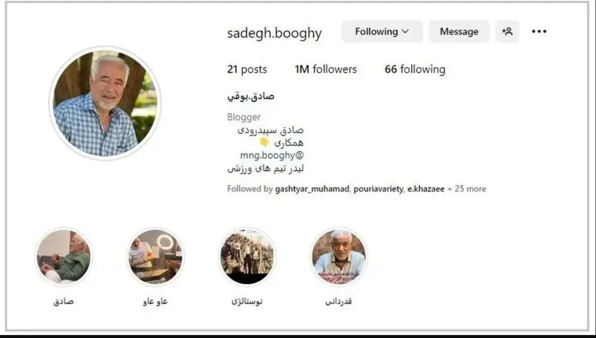 میلیونی شدن یک شبه فالوورای صادق بوقی + علت آن